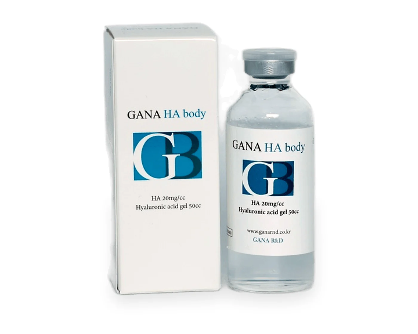 GANA HA body — carton and 50 ml prefilled vial