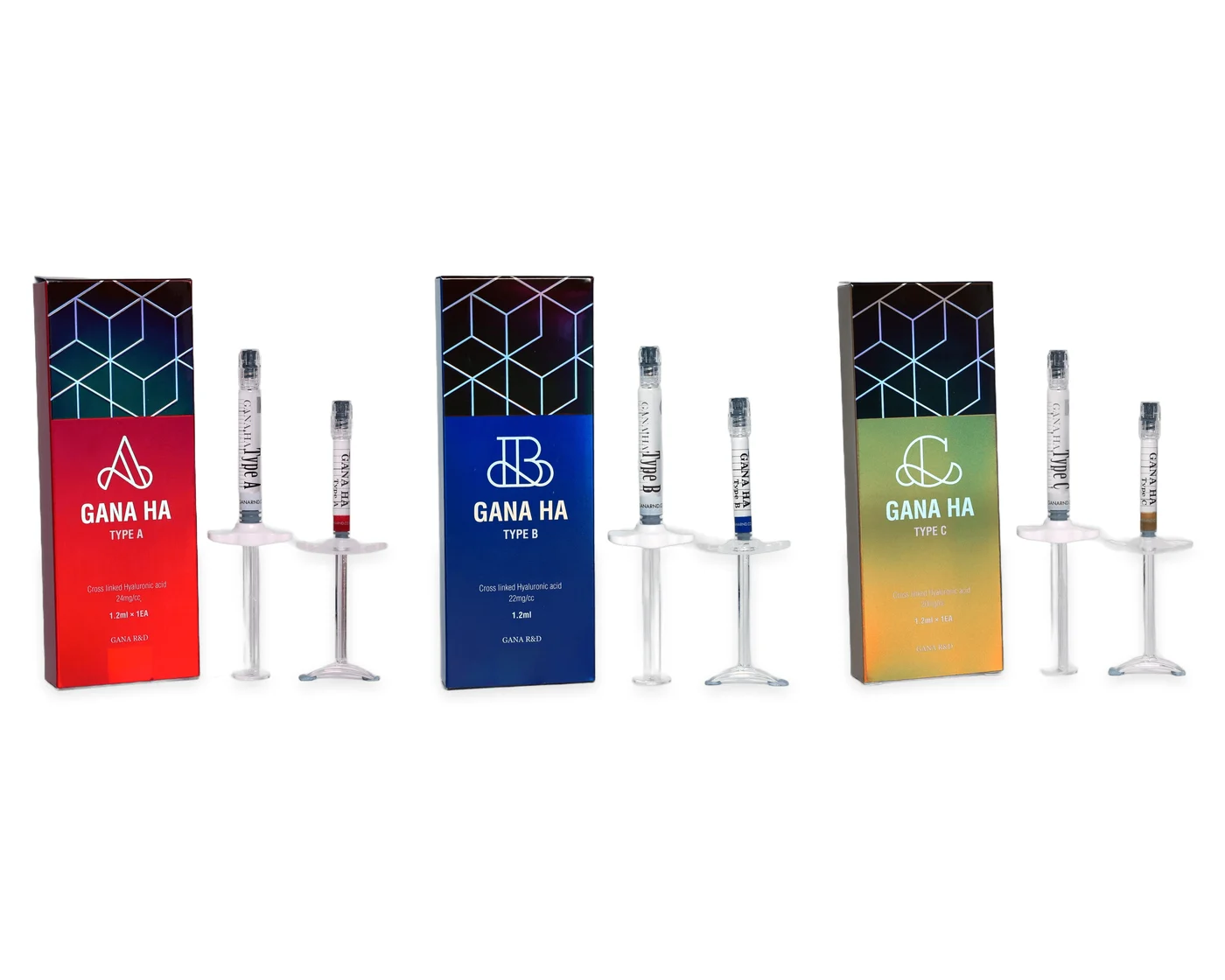 GANA HA — Type A, B and C cartons with a 1.2 ml prefilled syringe