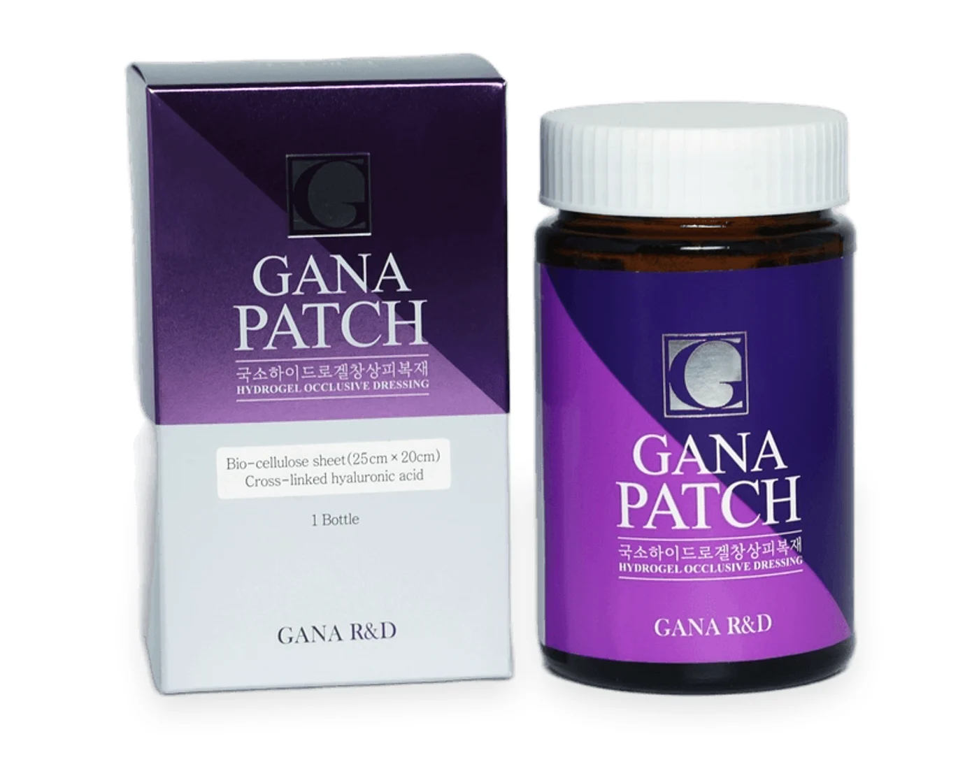 GANA PATCH — cartons and bottles in two sizes